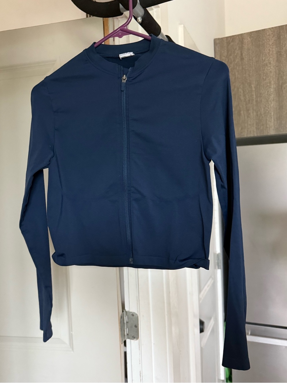 Navy Zip-Front Lightweight Jacket